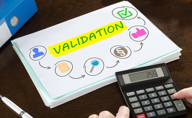 Validation concept illustrated on a paper