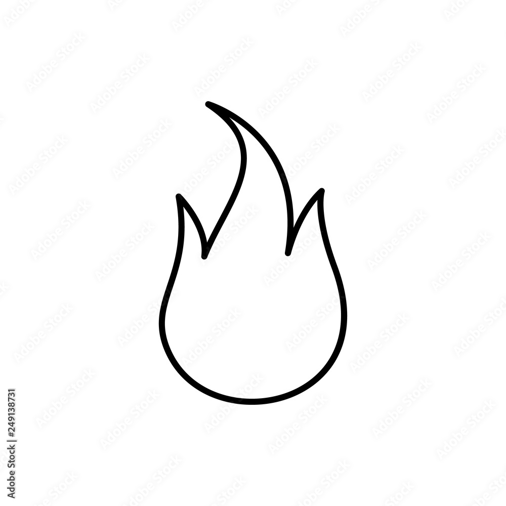 Poster fire, flame icon. element of fire for mobile concept and web apps icon. thin line icon for website d