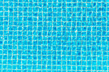 The bottom of the swimming pool. View from above