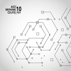 Hexagons technology and science vector connection and chemical carcass and social network