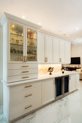 Modern White Kitchen in Estate Home