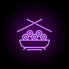 land icon. Elements of Food and drink in neon style icons. Simple icon for websites, web design, mobile app, info graphics