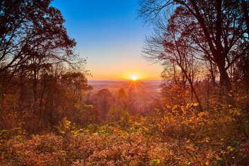 Sunrise at Brown Co. State Park, IN - obrazy, fototapety, plakaty