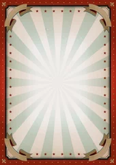 Foto op Plexiglas Vintage Blank Circus Poster Sign/ Illustration of retro and vintage circus poster background, with empty space and grunge texture for arts festival events and entertainment background © benchart