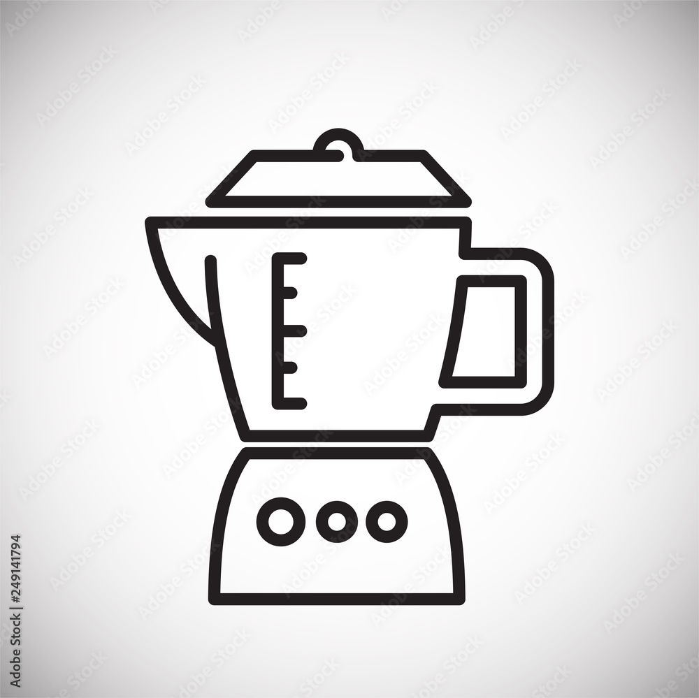 Poster blender line icon on white background for graphic and web design, modern simple vector sign. interne