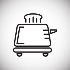 Toaster line icon on white background for graphic and web design, Modern simple vector sign. Internet concept. Trendy symbol for website design web button or mobile app
