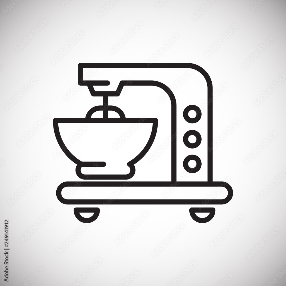 Poster mixer line icon on white background for graphic and web design, modern simple vector sign. internet 