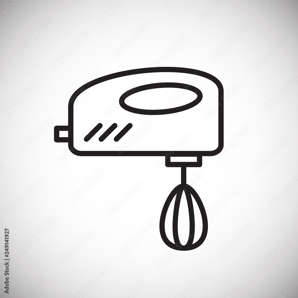 Poster mixer line icon on white background for graphic and web design, modern simple vector sign. internet 