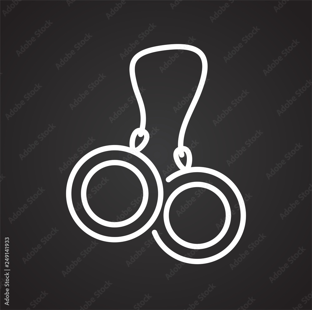 Poster kitchenware line icon on black background for graphic and web design, modern simple vector sign. int