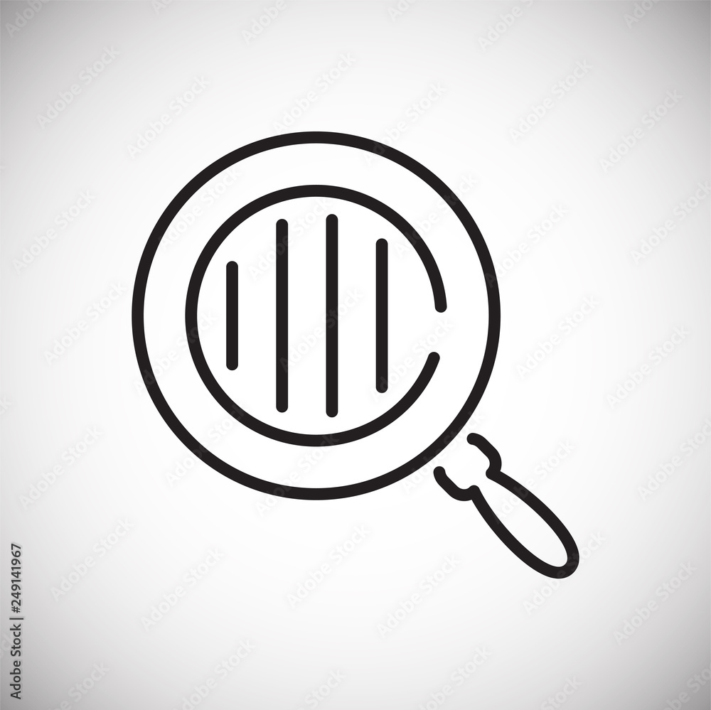 Poster cookware line icon on white background for graphic and web design, modern simple vector sign. intern