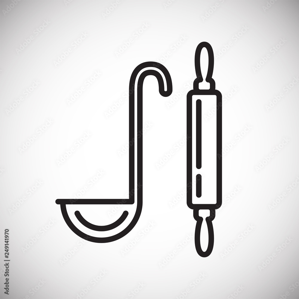 Poster kitchenware line icon on white background for graphic and web design, modern simple vector sign. int