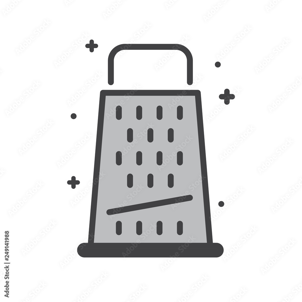 Poster grater line icon on white background for graphic and web design, modern simple vector sign. internet