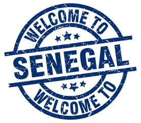 welcome to Senegal blue stamp