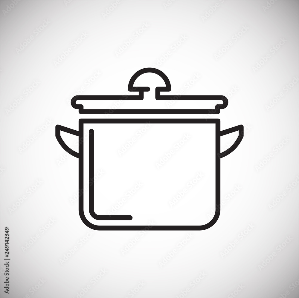 Poster cookware line icon on white background for graphic and web design, modern simple vector sign. intern