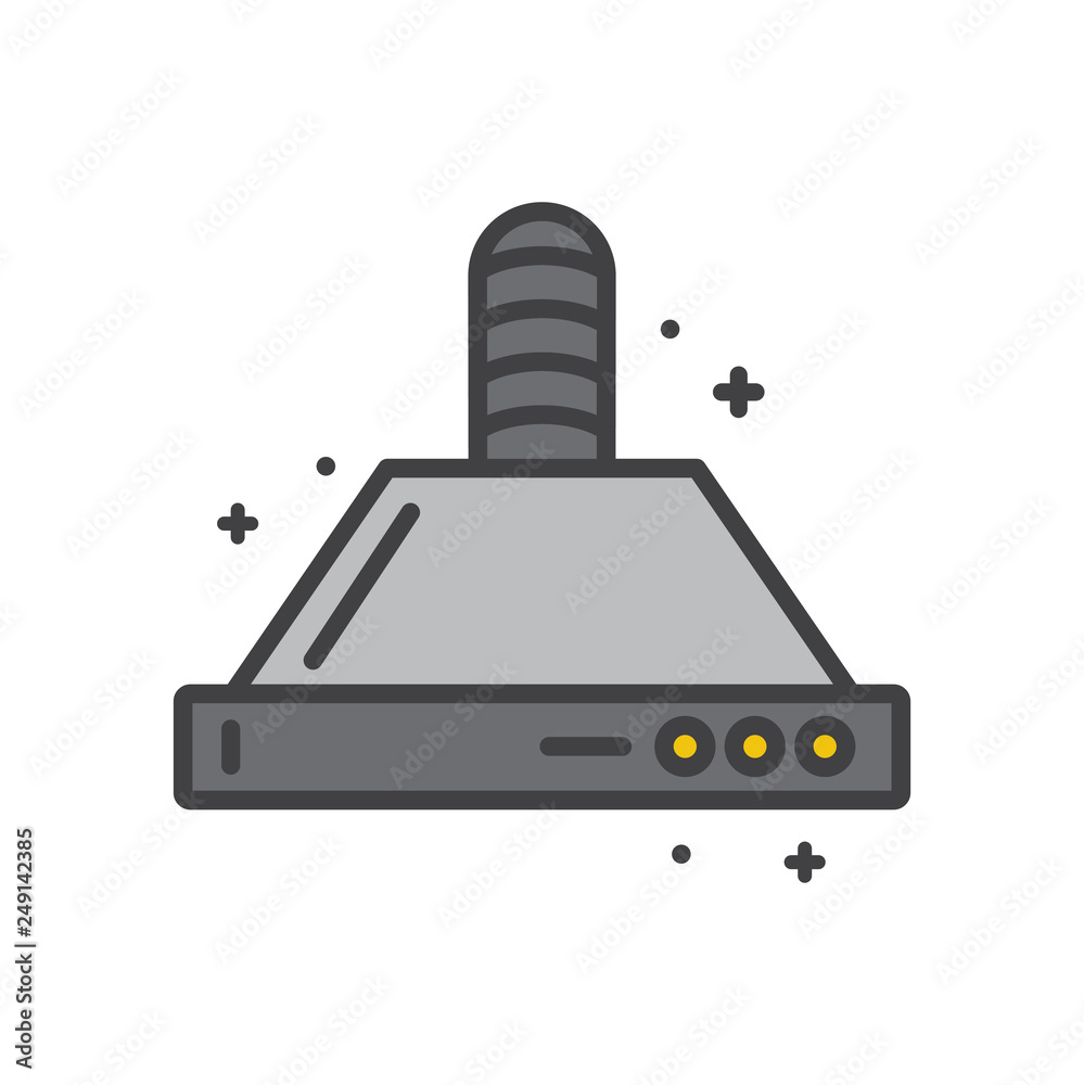 Poster extractor line icon on white background for graphic and web design, modern simple vector sign. inter