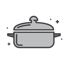 Cookware line icon on white background for graphic and web design, Modern simple vector sign. Internet concept. Trendy symbol for website design web button or mobile app