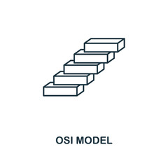 Osi Model icon. Thin line style industry 4.0 icons collection. UI and UX. Pixel perfect osi model icon for web design, apps, software usage - obrazy, fototapety, plakaty