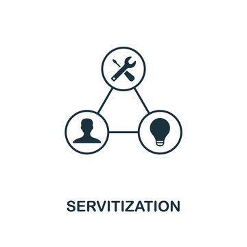 Servitization icon. Thin line style industry 4.0 icons collection. UI and UX. Pixel perfect servitization icon for web design, apps, software usage