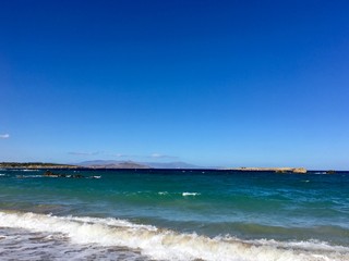 Fototapeta premium view of the sea and beach in Crete, Greece