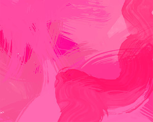 Fototapeta na wymiar Pink background. Large brush strokes, oil. Valentine's Day Background.