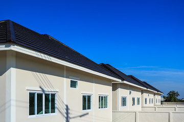 Dark brown roof tile