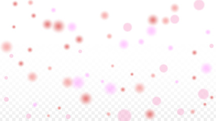 Hearts Confetti Falling Background. St. Valentine's Day pattern. Romantic Scattered Hearts Design Element. Love. Sweet Moment. Gift. Cute Element of Design for Sales or Celebration.