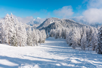 Bergpanorama im Winter Wurzeralm - &Ouml;sterreich