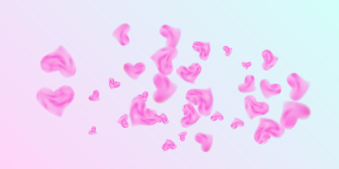 Hearts of confetti for valentines day