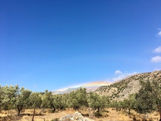Rainbow in the mountains of Crete, Greece
