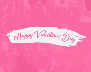 The inscription Happy Valentine's Day on a pink background.
