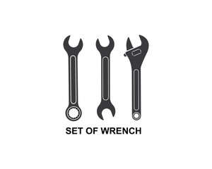 wrench icon vector of automotive service illustration
