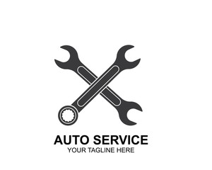 wrench icon vector of automotive service illustration