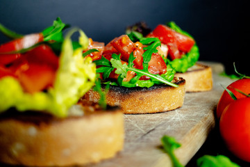 Bruschetta Brot mit Tomaten