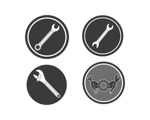 wrench icon vector of automotive service illustration