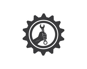 wrench icon vector of automotive service illustration