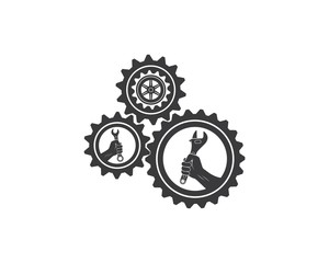 wrench icon vector of automotive service illustration