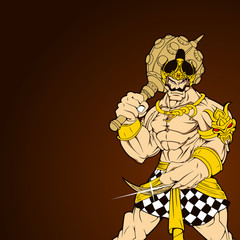 Bima Puppet Wayang Illustration