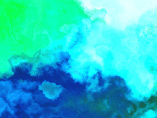 Abstract Digital watercolor. Modern and contemporary artwork. coral reef and the sea