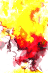 Abstract Digital watercolor. Modern and contemporary artwork. autumn leaves