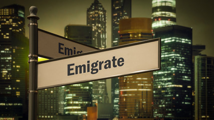 Sign 373 - Emigrate