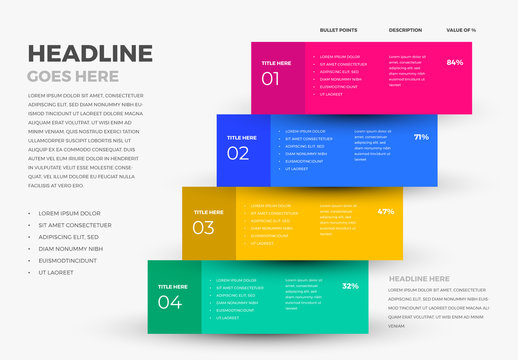 Colorful 4 Step Infographic Layout
