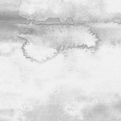 Silver with gray ink and watercolor textures on white paper background. Paint leaks and ombre effects. Hand painted abstract image.