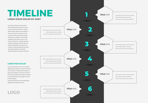 Infographic Layout with Neon Accents