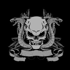 Skull Snake illustration