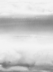 Silver with gray ink and watercolor textures on white paper background. Paint leaks and ombre effects. Hand painted abstract image.