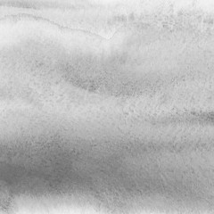 Silver with gray ink and watercolor textures on white paper background. Paint leaks and ombre effects. Hand painted abstract image.
