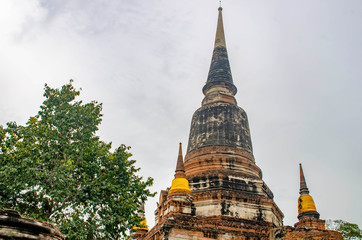 Fototapeta premium Wat Yai Chai Mongkhon Temple in Ayutthaya, Thailand