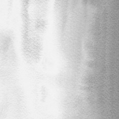 Silver with gray ink and watercolor textures on white paper background. Paint leaks and ombre effects. Hand painted abstract image.
