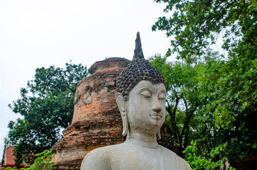 Obraz premium Wat Yai Chai Mongkhon Temple in Ayutthaya, Thailand