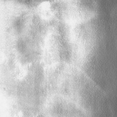Silver with gray ink and watercolor textures on white paper background. Paint leaks and ombre effects. Hand painted abstract image.